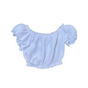 Ocean Drive White Crop Top large